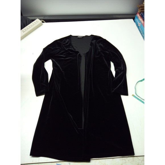 VTG Notations Clothing Co. Black Velvet 3 PC. Suit Snowflake Top Size Large - Picture 10 of 11